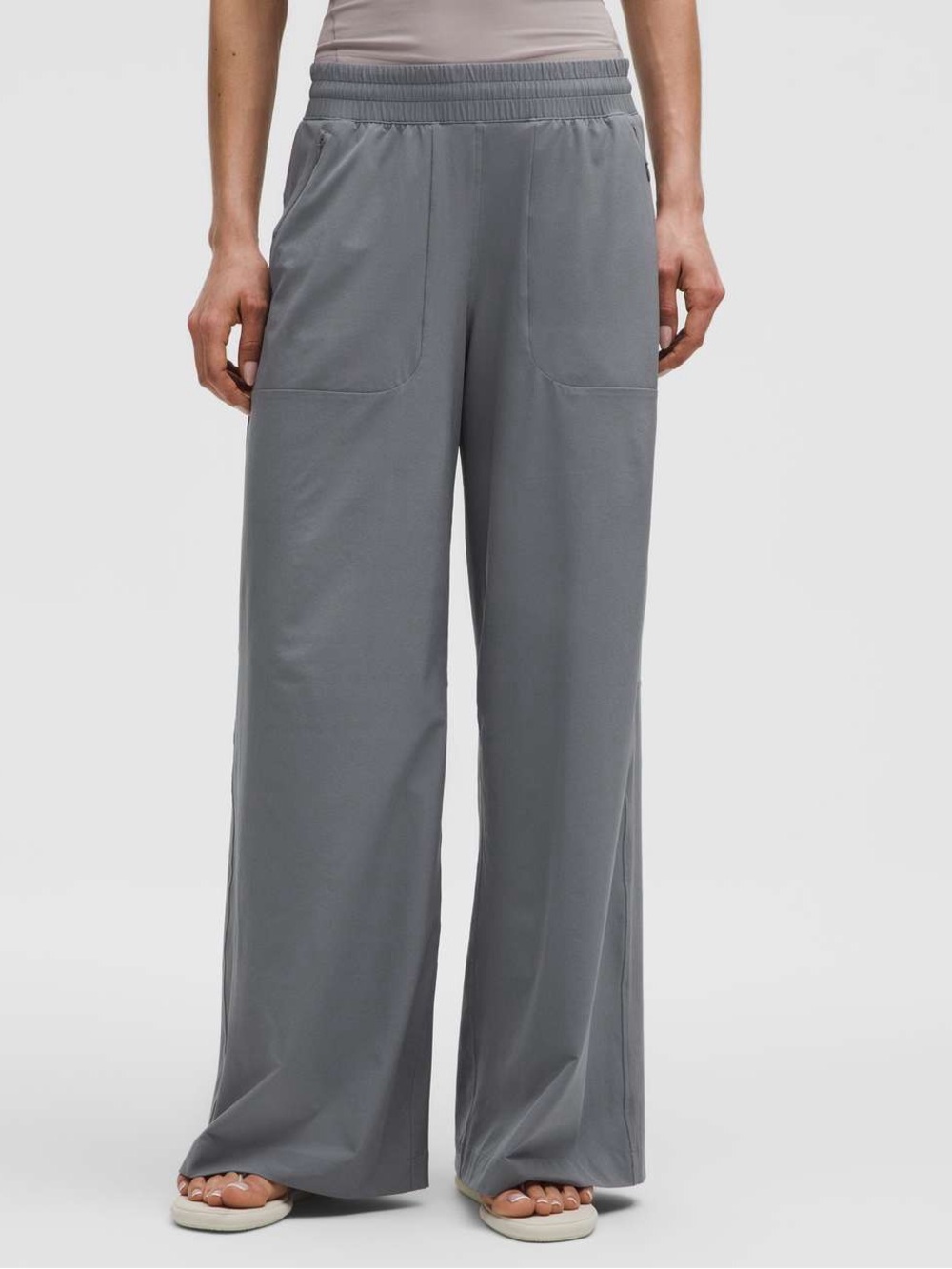 Lululemon Swift Mid-Rise Wide-Leg Pant in Solar Grey Size 14